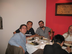 Conference dinner: Jakob, Heng Soon and Kerem