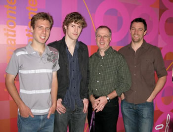 David Warner, Aiden Steele, Prof. David Abramson and Blair Bethwaite
